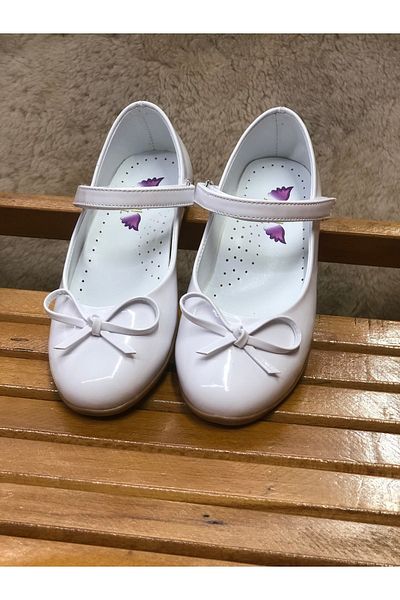 Mini Angel Girl's Non-Slip Sole Orthopedic White Ballerina Shoes