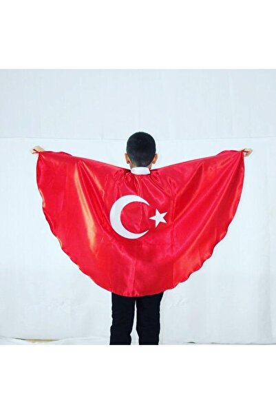 Etkinlik Dünyam 23 Nisan/pelerin/bayrak/türk Bayrağı Tasarımlı Çocuk Pelerini