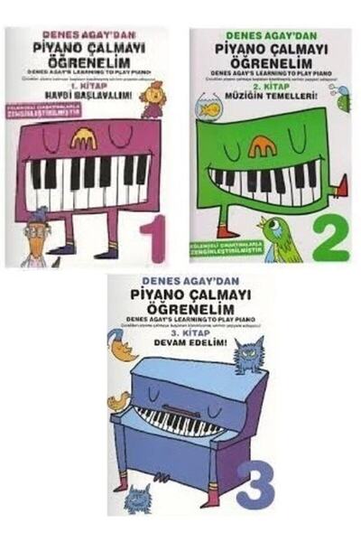 Porte Müzik Yayınları Denes Agay 'dan Piyano Çalmayı Öğrenelim 1. 2. 3. Kitap