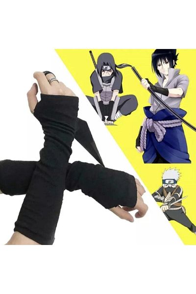 İYİ MODA Anime Naruto Plain Black Double Cuff