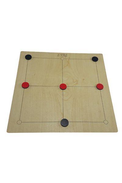 Ahtek Wooden 3 Stone Mind, Intelligence and Strategy Game (three stones, Three stones)