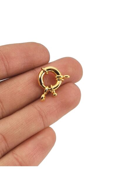 Selvi Konsept Pirinç Üzeri Altın Kaplama Gemici Kilidi 13 mm 1 Adet