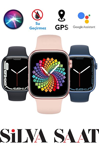 TECHNOMEN Mg-37 Watch 7 Akıllı Saat Kablosuz Şarj 2 Tuş Aktif Ios Android Tüm Telefonlara Uyumlu Arama Özel