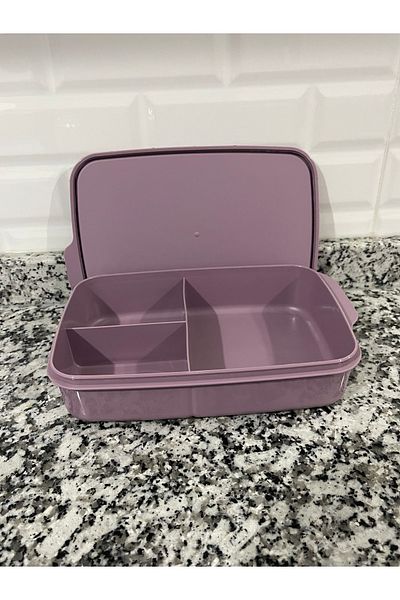 KÜÇÜK EW Tupper Model Soft 3 Compartment Rectangular Storage Container Ew-615