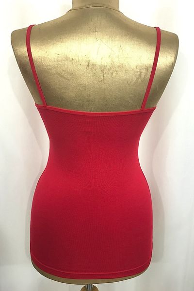 Redbelle 4702- Women's Lace Front Tank Top-red