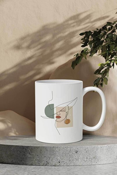 Gizeo Concept كوب منقوش على شكل امرأة مجردة