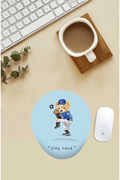 Gizeo Concept Mouse Pad cu model Teddy care joacă baseball cu suport pentru î...