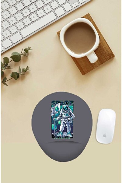 Gizeo Concept Mouse Pad cu model Space Landing cu suport pentru încheietura m...