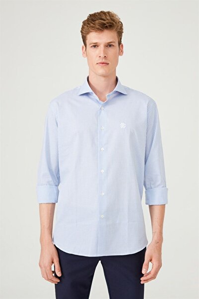 Roberto Cavalli Erkek Uzun Kollu Kareli Gömlek