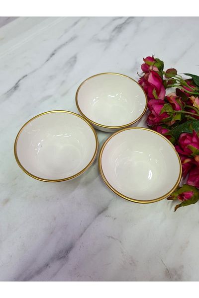 Matar Endüstriyel Mutfak Ekipmanları Porcelain Snack Bowl Breakfast Presentation Set of 3