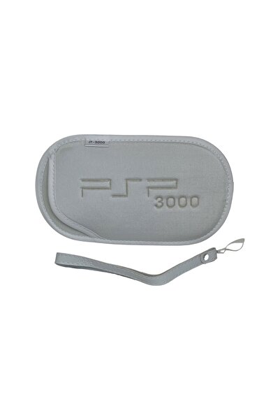 YUES PSP 2000/3000 Uyumlu Soft Taşıma Çantası & Kılıf (Beyaz) – Bileklikli, Hafif ve Koruyucu
