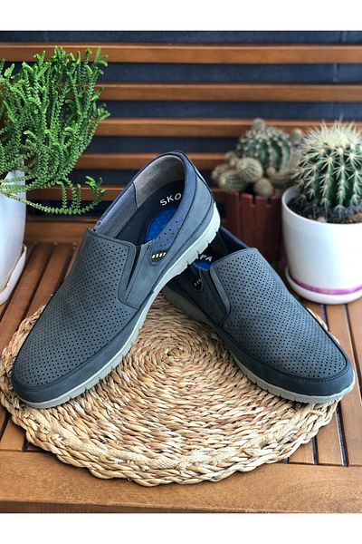 Skoonpa Casual Genuine Leather Casual Adult Black Handmade Men's Shoes