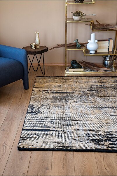 Apex Portofino 6702 Krem Tarak Dokuma Viskon Özel Tezgah Salon Halısı