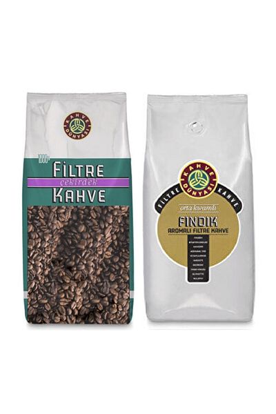 Kahve Dünyası 1 Kg Hazelnut Flavored Core Filter Coffee and 1 Kg Flavored Package