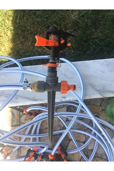 RENK YAPI RÜYASI Fıskiye Kazıklı Tam Tur Döner Bahçe Sulama Büyük Alanlar Için Kolaylık Sağlar Kaliteli Plastik Gvde