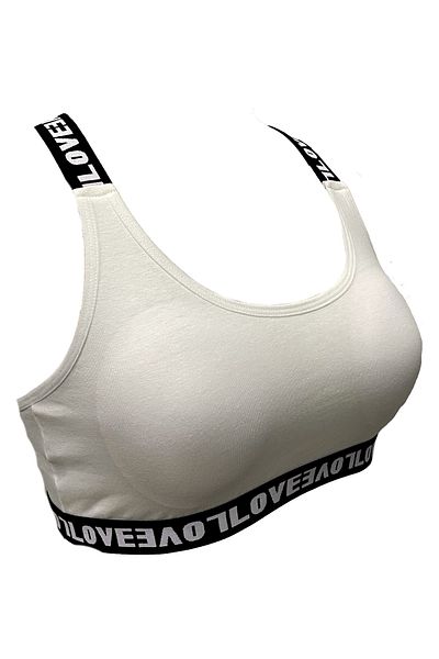 HNX Ecru Love Elastic Bustier Brazilian εσώρουχα Γυναικεία αθλητικά εσώρουχα