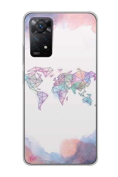 Spoyi حافظة هاتف شفافة بتصميم خريطة قوس قزح لهاتف Xiaomi Redmi Note 11 Pro