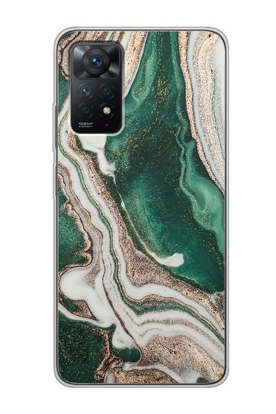 Spoyi حافظة هاتف شفافة بتصميم الشاطئ الأخضر لهاتف Xiaomi Redmi Note 11 Pro