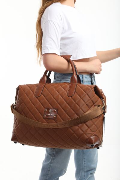 Fiyaka Büyük Boy Nakışlı Valiz Mp-1203 Taba-taba