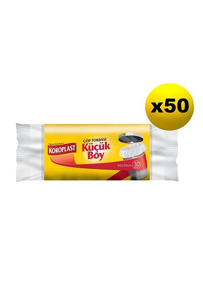 Koroplast Strong Small Size 30 Piece Garbage Bag x 50 Pack