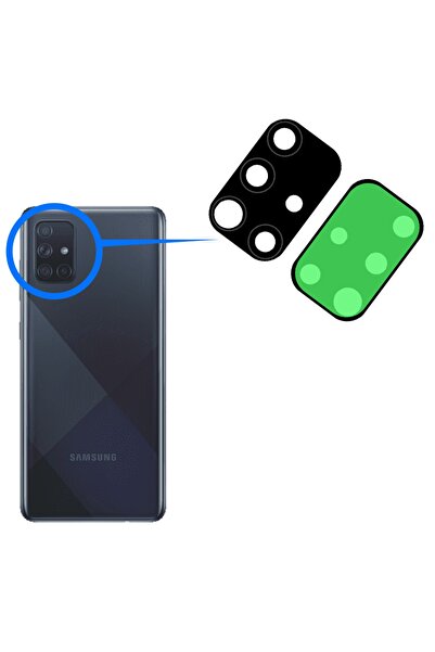 FLAGEN Samsung Uyumlu Galaxy A71 (A715) Arka Kamera Camı Kamera Lens