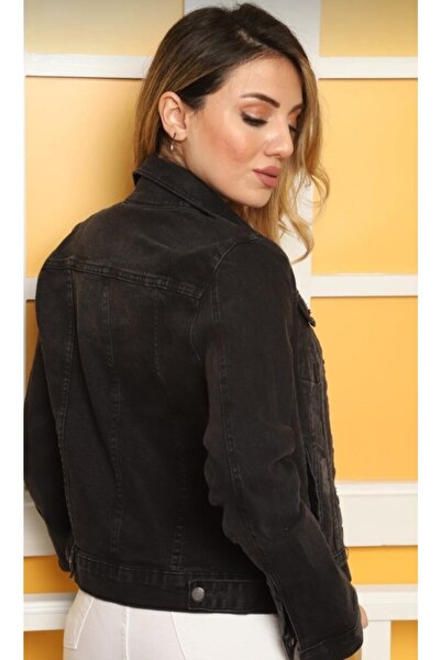 Moda Boliw Jachetă scurtă de blugi neagră