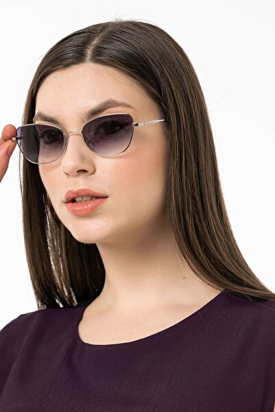 GHIA Cat Kadın Gümüş- Bordo Güneş Gözlüğü