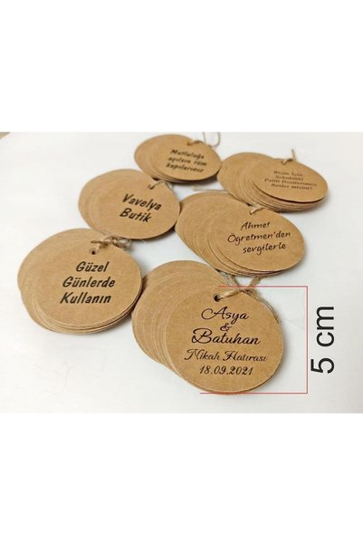 Vice Kraft Hediyelik / Marka Etiketi 100 Adet Yuvarlak (5 CM)