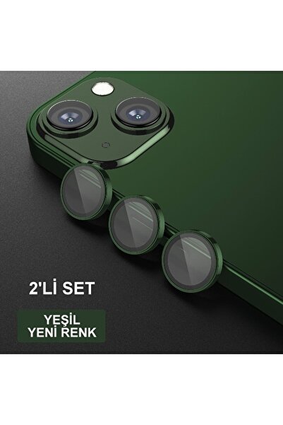 mimtec Iphone 13 Ve 13 Mini Uyumlu Yeşil Kamera Lens Koruyucu