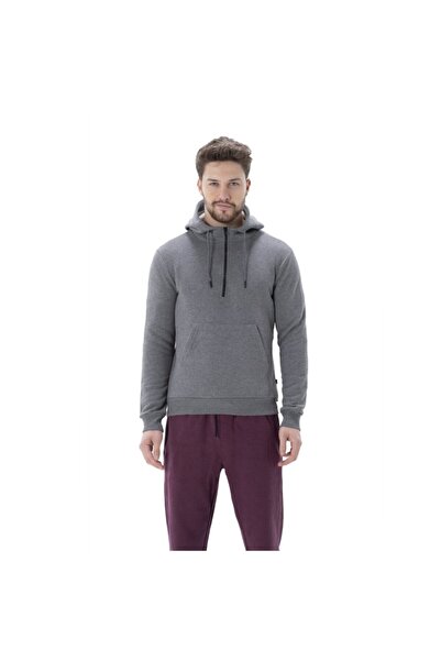 Exuma سويت شيرت رمادي نصف سحاب للرجال2012051