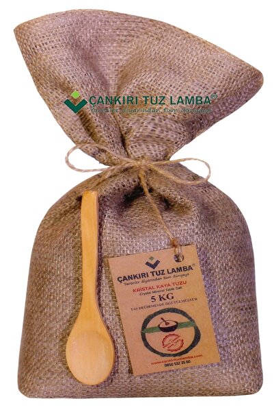 Çankırı Tuz Lamba 5 Kg Taş Değirmende Öğütülmüş Doğal Kristal Kaya Tuzu