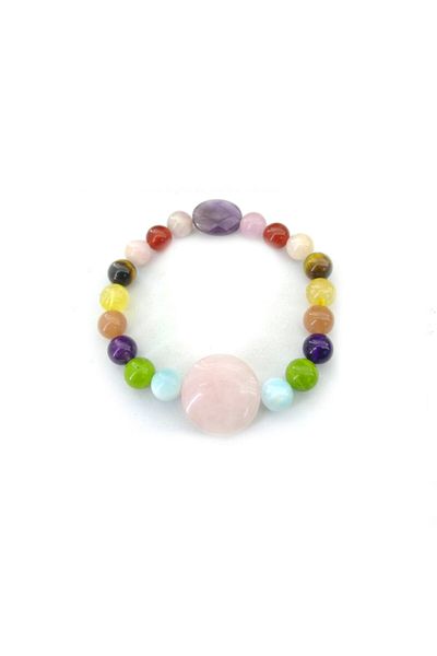 OSMANLI DOĞAL TAŞ Morganite Tiger-Eye Citrine Larimar Agate Pink Quartz Jade Kunzit Sun Stone Amethyst Love Bracelet