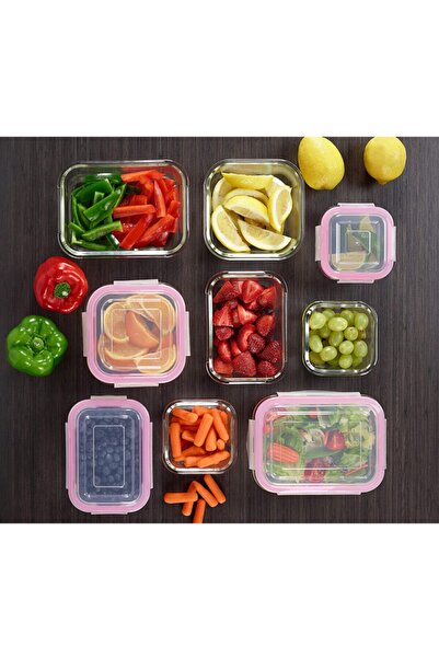 Glasslock Set of 2 Square Glass Storage Containers