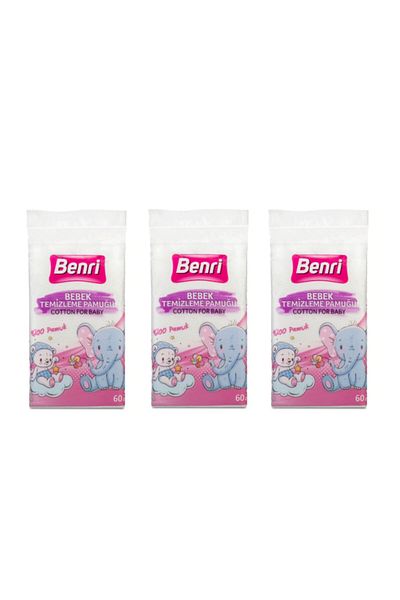 Benri Baby Cleaning Cotton 3X60 Pieces