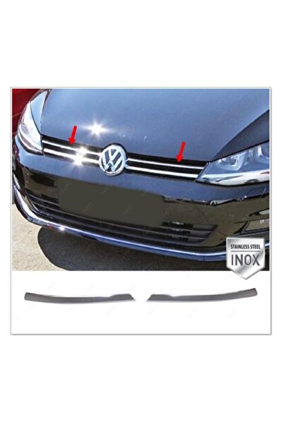 FAMS OTO AKSESUAR Vw Golf 7 Krom Ön Panjur 2 Prç, 2012-2019 Arası P,çelik (CO...