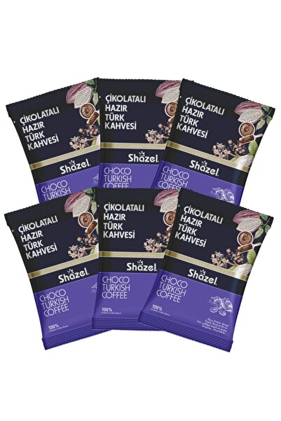 Shazel Çikolatalı Hazır Türk Kahvesi 100g X 6 Adet (AROMALI)