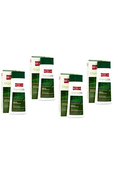 Bioblas Șampon Organicoils pentru păr uscat și deteriorat, ulei de măsline și coadă de cal, 360 ml x 4 bucăți
