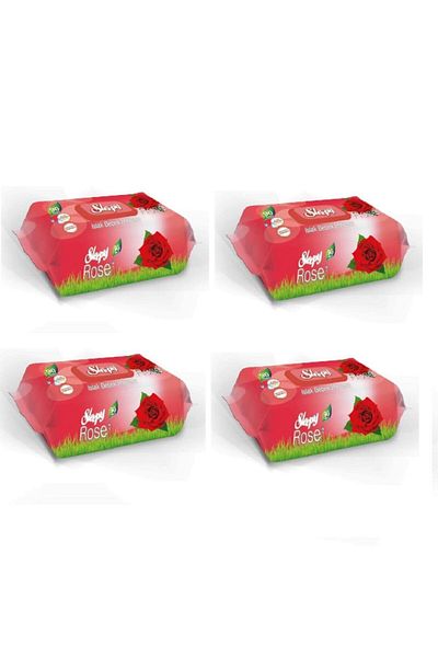 Sleepy Rose Scented Wet Towel 90's 4 Pieces