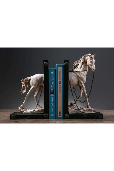 Gift Garden Gift Horse Figured Book Holder White Antique