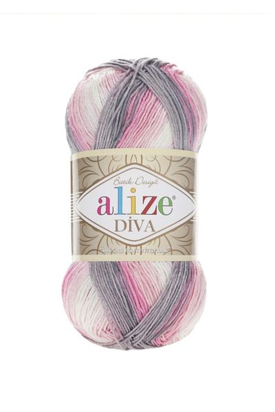 Alize Diva Tie Dye Mercerized Bikini - 5 κομμάτια καλοκαιρινή μπλούζα Bustier πλεκτό 3245