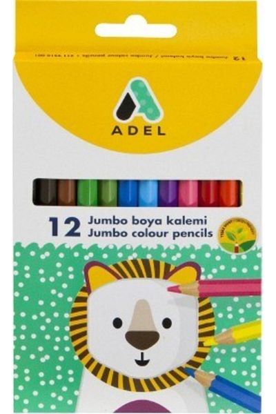 Adel Jumbo Cornered Dry Paint Pen 12 Colors