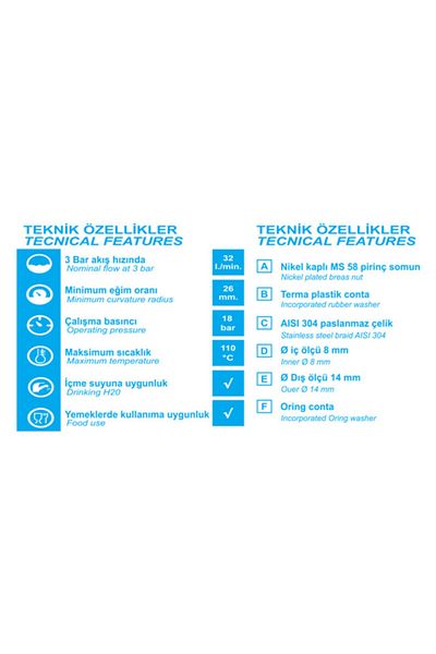 cermix Patented Arflex 3/8 3/8 PVC Coated Steel Flex Toilet Seat Connection 70 Cm