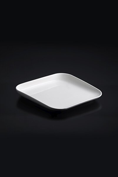 ACAR Bianca Perla Up Down  Porselen Kare Servis Tabak 25 cm 4 Lü