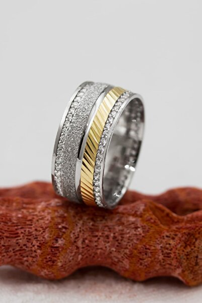 Silver Self Gümüş Alyans Lazerli Sarılı