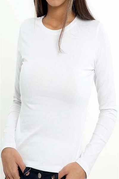 Elit Women's White Lycra Long Sleeve Bodysuit 3 Pack