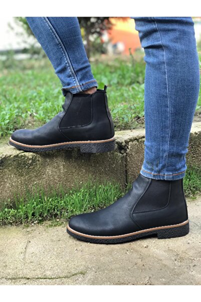 MİASHOES Unisex Siyah Chelsea Bot