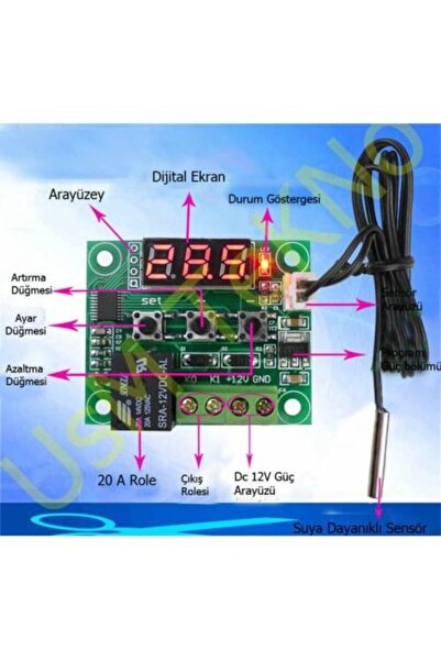 usmtekno 5 Li Set Kuluçka Makinesi Termostadı,zaman Modülü ,kuluçka Fanı, Kuluçka Nem Ölçer, Adaptör