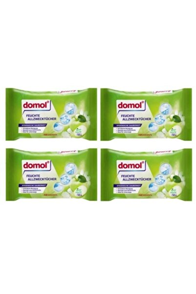 DOMOL Hijyen Mendili Çok Amaçlı Bez Elmalı 50 Li X 4 Paket