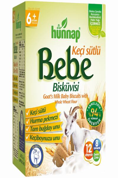 Hünnap Keçi Sütlü Bebe Bisküvisi 400 Gr.