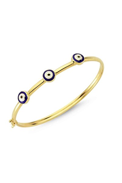 Sembol Gold Çocuk Kelepçe 14 Ayar Altın Mineli Nazarlık